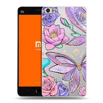 Силиконовый чехол на Xiaomi MI5 с принтом Бабочки и цветы Силиконовый чехол на Xiaomi MI5 с принтом Бабочки и цветы