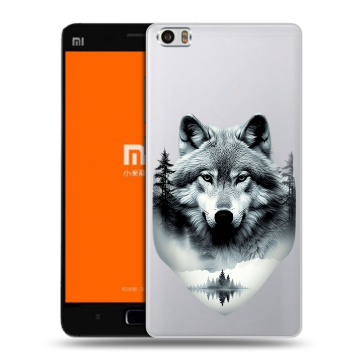 Силиконовый чехол на Xiaomi MI5 с принтом Волк в лесу