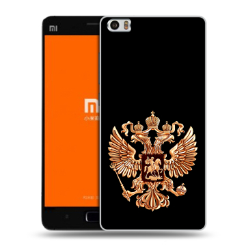 Силиконовый чехол на Xiaomi MI5 с принтом Герб России золотой