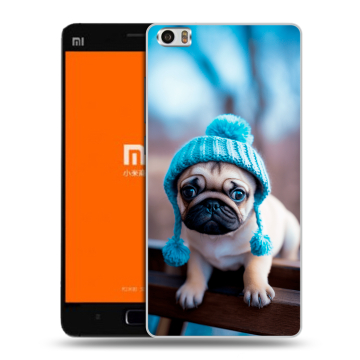 Силиконовый чехол на Xiaomi MI5 с принтом Мопс в шапке Силиконовый чехол на Xiaomi MI5 с принтом Мопс в шапке