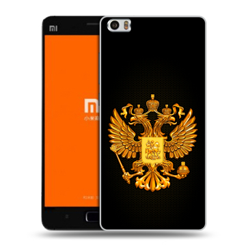 Силиконовый чехол на Xiaomi MI5 с принтом Герб России желтый