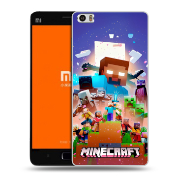 Силиконовый чехол на Xiaomi MI5 с принтом Майнкрафт Minecraft