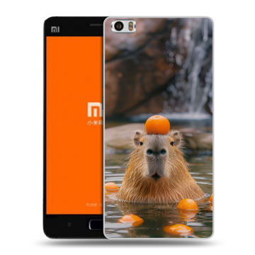 Силиконовый чехол на Xiaomi MI5 с принтом Капибара с апельсином Силиконовый чехол на Xiaomi MI5 с принтом Капибара с апельсином