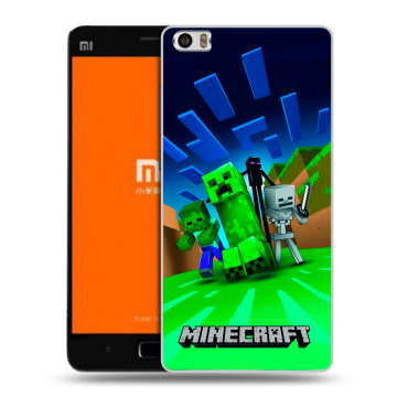 Силиконовый чехол на Xiaomi MI5 с принтом Майнкрафт