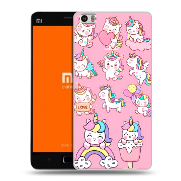 Силиконовый чехол на Xiaomi MI5 с принтом Единороги и радуга Силиконовый чехол на Xiaomi MI5 с принтом Единороги и радуга
