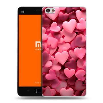 Силиконовый чехол на Xiaomi MI5 с принтом розовые сердечки Силиконовый чехол на Xiaomi MI5 с принтом розовые сердечки