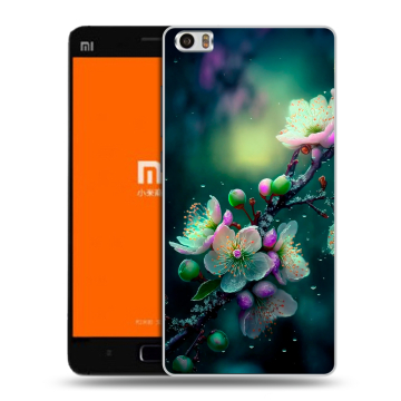 Силиконовый чехол на Xiaomi MI5 с принтом Цветы и мрамор Силиконовый чехол на Xiaomi MI5 с принтом Цветы и мрамор