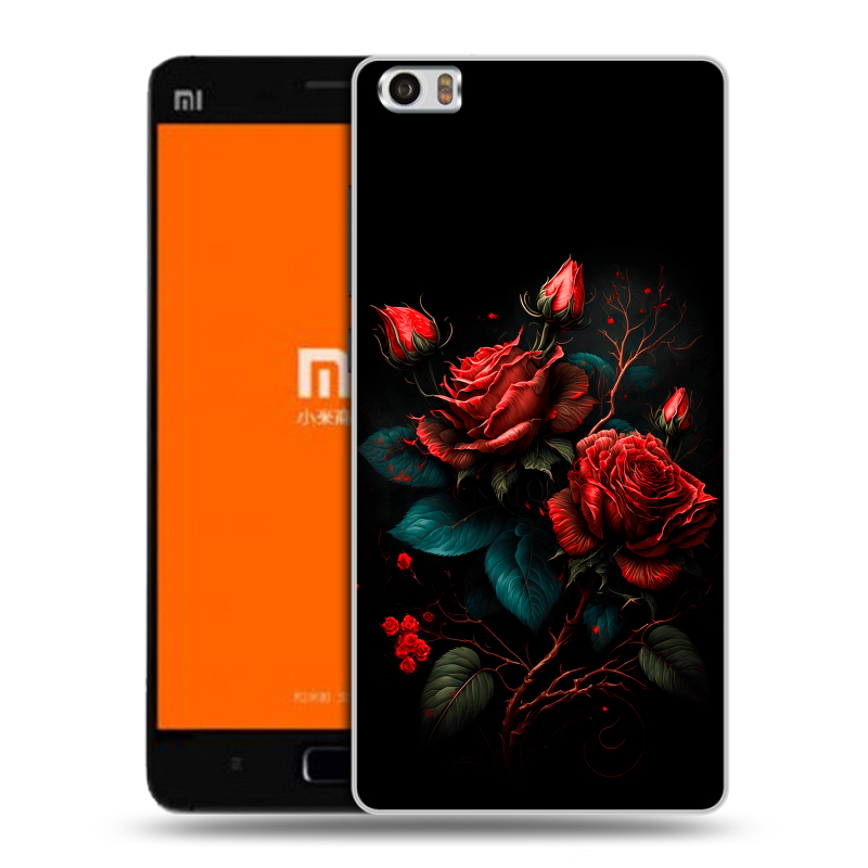 Силиконовый чехол на Xiaomi MI5 с принтом Розы красные Силиконовый чехол на Xiaomi MI5 с принтом Розы красные