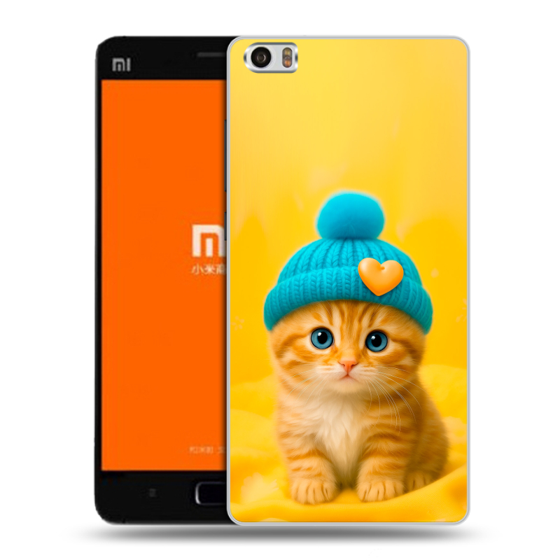 Силиконовый чехол на Xiaomi MI5 с принтом Котенок в шапке Силиконовый чехол на Xiaomi MI5 с принтом Котенок в шапке