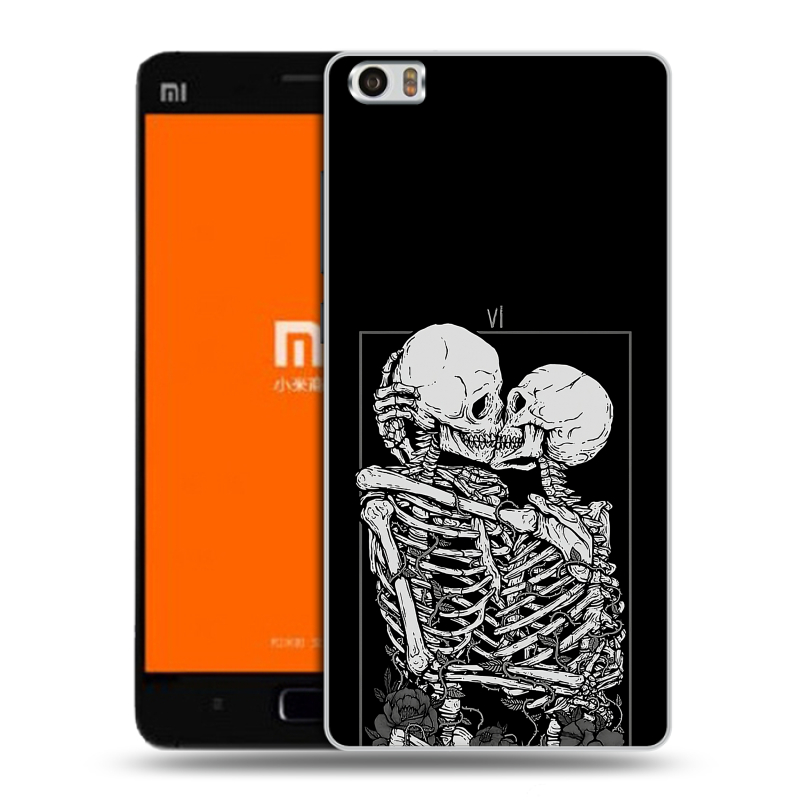 Силиконовый чехол на Xiaomi MI5 с принтом Поцелуй скелетов Силиконовый чехол на Xiaomi MI5 с принтом Поцелуй скелетов