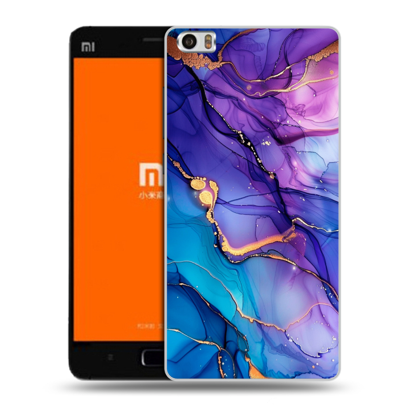 Силиконовый чехол на Xiaomi MI5 с принтом синий мрамор Силиконовый чехол на Xiaomi MI5 с принтом синий мрамор