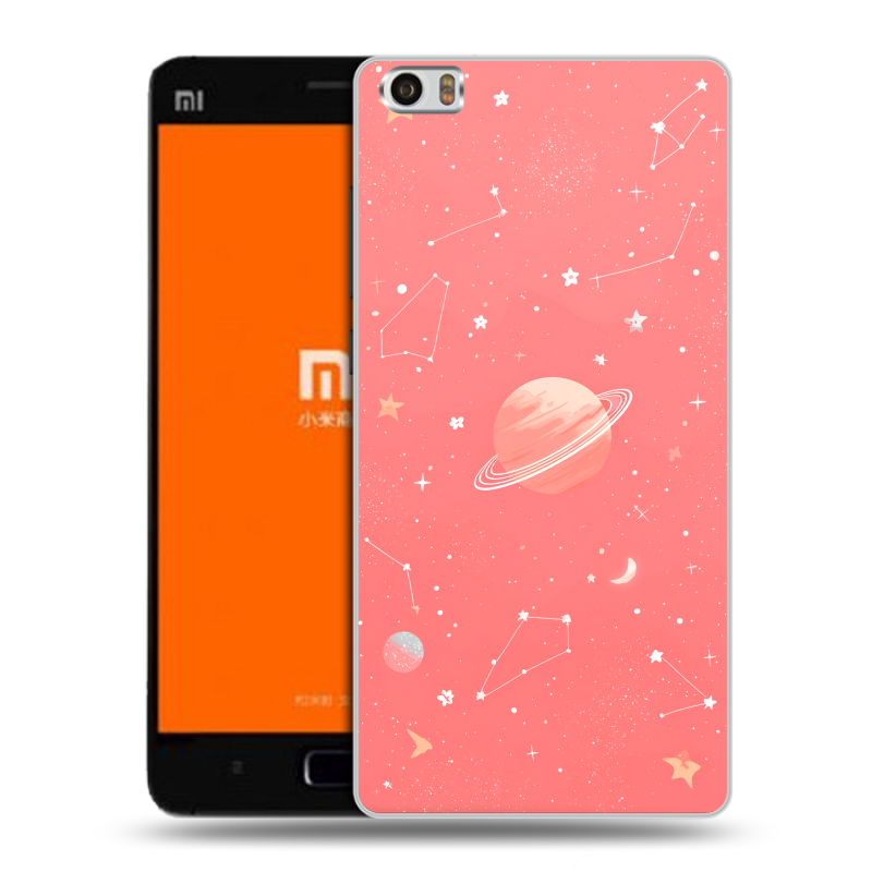 Силиконовый чехол на Xiaomi MI5 с принтом Розовый космос Силиконовый чехол на Xiaomi MI5 с принтом Розовый космос