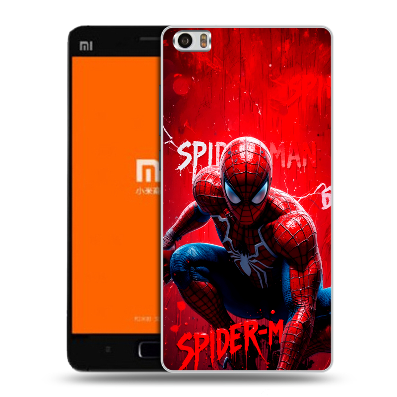 Силиконовый чехол на Xiaomi MI5 с принтом Spiderman Человек паук Силиконовый чехол на Xiaomi MI5 с принтом Spiderman Человек паук