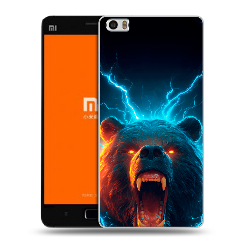 Силиконовый чехол на Xiaomi MI5 с принтом Медведь Силиконовый чехол на Xiaomi MI5 с принтом Медведь