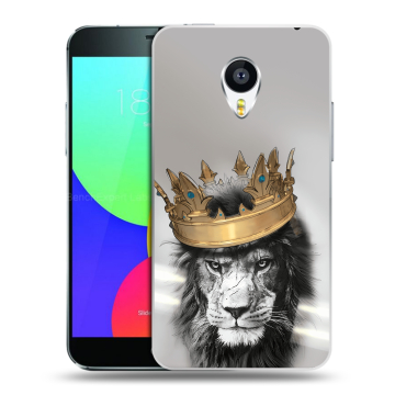 Пластиковый чехол на Meizu MX4 Pro с принтом Лев с короной