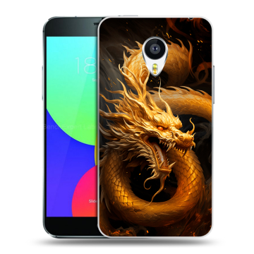 Пластиковый чехол на Meizu MX4 Pro с принтом Золотой дракон Пластиковый чехол на Meizu MX4 Pro с принтом Золотой дракон