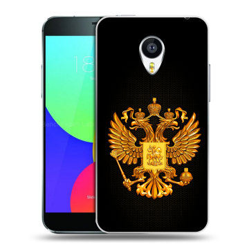 Пластиковый чехол на Meizu MX4 Pro с принтом Герб России желтый