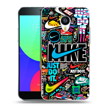 Пластиковый чехол на Meizu MX4 Pro с принтом найк nike черный Пластиковый чехол на Meizu MX4 Pro с принтом найк nike черный