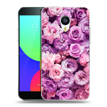 Пластиковый чехол на Meizu MX4 Pro с принтом лавандовые розы