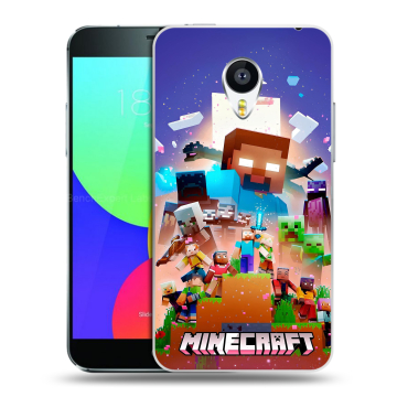 Пластиковый чехол на Meizu MX4 Pro с принтом Майнкрафт Minecraft Пластиковый чехол на Meizu MX4 Pro с принтом Майнкрафт Minecraft
