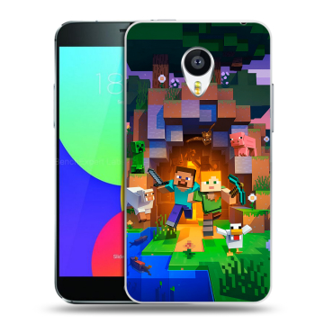 Пластиковый чехол на Meizu MX4 Pro с принтом Майнкрафт Minecraft Пластиковый чехол на Meizu MX4 Pro с принтом Майнкрафт Minecraft