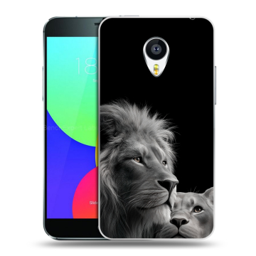 Пластиковый чехол на Meizu MX4 Pro с принтом Лев кошки