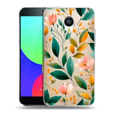 Пластиковый чехол на Meizu MX4 Pro с принтом Цветы паттерн