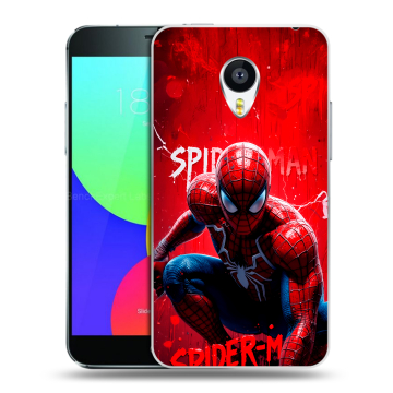 Пластиковый чехол на Meizu MX4 Pro с принтом Spiderman Человек паук Пластиковый чехол на Meizu MX4 Pro с принтом Spiderman Человек паук