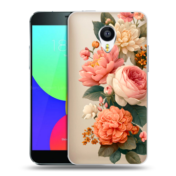 Пластиковый чехол на Meizu MX4 Pro с принтом цветы