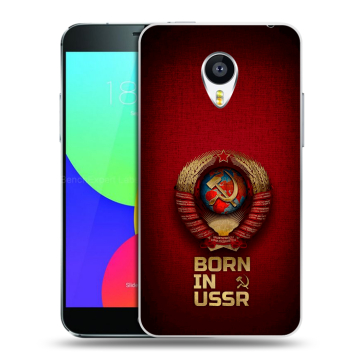 Пластиковый чехол на Meizu MX4 Pro с принтом Флаг Герб СССР