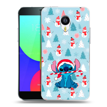 Пластиковый чехол на Meizu MX4 Pro с принтом Стич Новый год