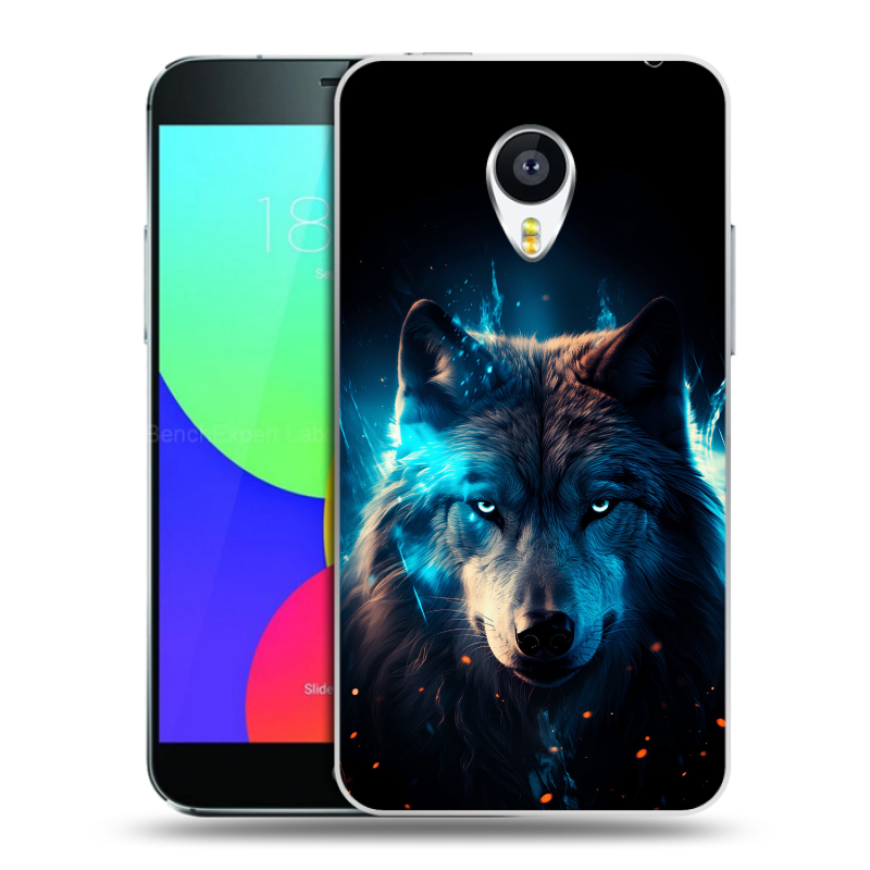 Пластиковый чехол на Meizu MX4 Pro с принтом Волк ночной Пластиковый чехол на Meizu MX4 Pro с принтом Волк ночной