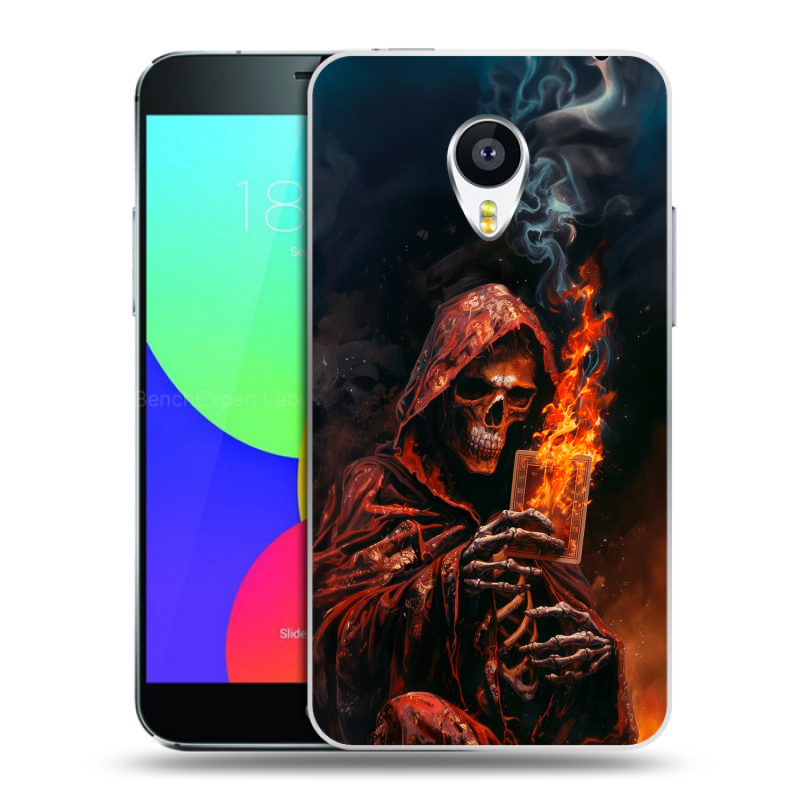 Пластиковый чехол на Meizu MX4 Pro с принтом Скелет и карты Пластиковый чехол на Meizu MX4 Pro с принтом Скелет и карты