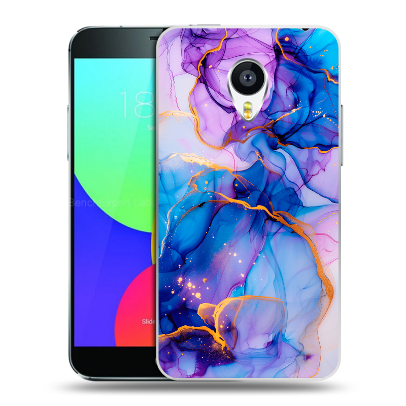Пластиковый чехол на Meizu MX4 Pro с принтом синий мрамор Пластиковый чехол на Meizu MX4 Pro с принтом синий мрамор