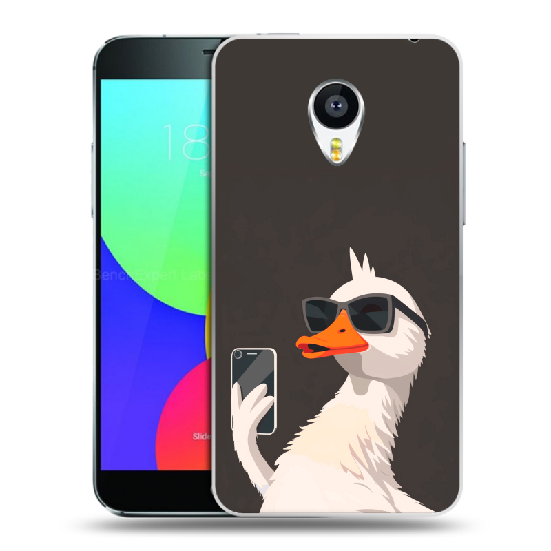 Пластиковый чехол на Meizu MX4 Pro с принтом утка в очках Пластиковый чехол на Meizu MX4 Pro с принтом утка в очках