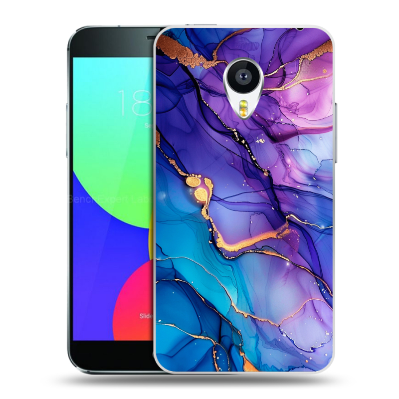 Пластиковый чехол на Meizu MX4 Pro с принтом синий мрамор Пластиковый чехол на Meizu MX4 Pro с принтом синий мрамор