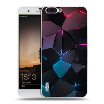 Силиконовый чехол на Huawei Honor 6 Plus с принтом Геометрия неона Силиконовый чехол на Huawei Honor 6 Plus с принтом Геометрия неона