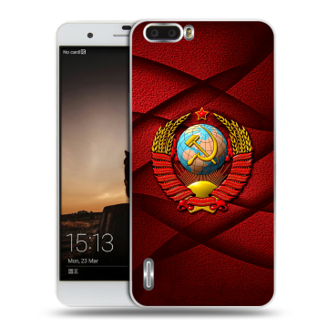 Силиконовый чехол на Huawei Honor 6 Plus с принтом Герб СССР