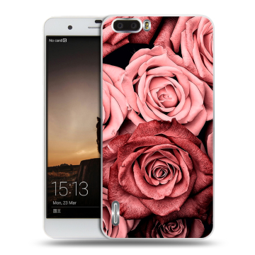 Силиконовый чехол на Huawei Honor 6 Plus с принтом Цветы розы Силиконовый чехол на Huawei Honor 6 Plus с принтом Цветы розы