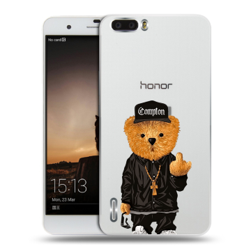 Силиконовый чехол на Huawei Honor 6 Plus с принтом Мишка Силиконовый чехол на Huawei Honor 6 Plus с принтом Мишка