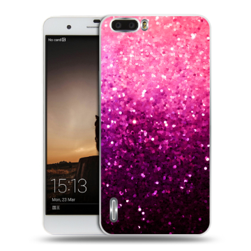 Силиконовый чехол на Huawei Honor 6 Plus с принтом Блестки