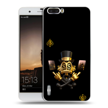 Силиконовый чехол на Huawei Honor 6 Plus с принтом Золотой скрудж макдак Силиконовый чехол на Huawei Honor 6 Plus с принтом Золотой скрудж макдак