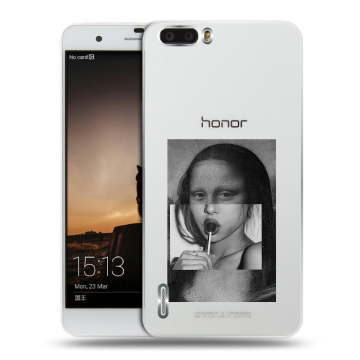 Силиконовый чехол на Huawei Honor 6 Plus с принтом Мона Лиза Силиконовый чехол на Huawei Honor 6 Plus с принтом Мона Лиза