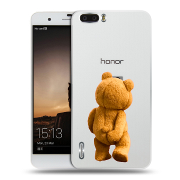 Силиконовый чехол на Huawei Honor 6 Plus с принтом Медведь