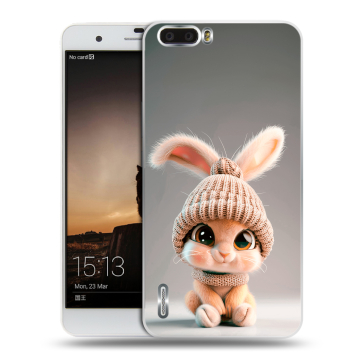 Силиконовый чехол на Huawei Honor 6 Plus с принтом Кролик