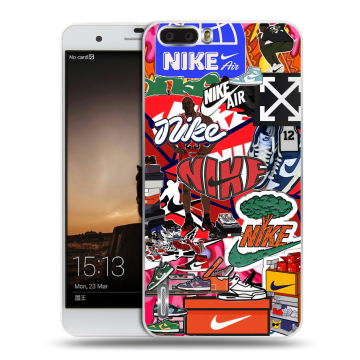 Силиконовый чехол на Huawei Honor 6 Plus с принтом Найк Nike яркий Силиконовый чехол на Huawei Honor 6 Plus с принтом Найк Nike яркий