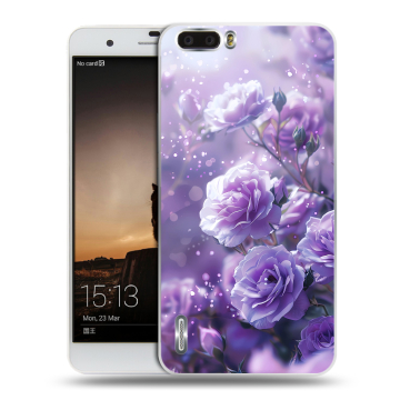 Силиконовый чехол на Huawei Honor 6 Plus с принтом Розы цветы