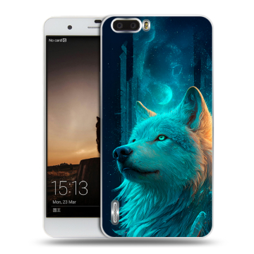 Силиконовый чехол на Huawei Honor 6 Plus с принтом бабочки саккура Силиконовый чехол на Huawei Honor 6 Plus с принтом бабочки саккура