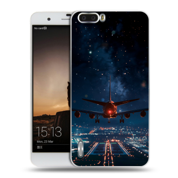 Силиконовый чехол на Huawei Honor 6 Plus с принтом самолет Силиконовый чехол на Huawei Honor 6 Plus с принтом самолет
