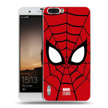 Силиконовый чехол на Huawei Honor 6 Plus с принтом человек паук spiderman